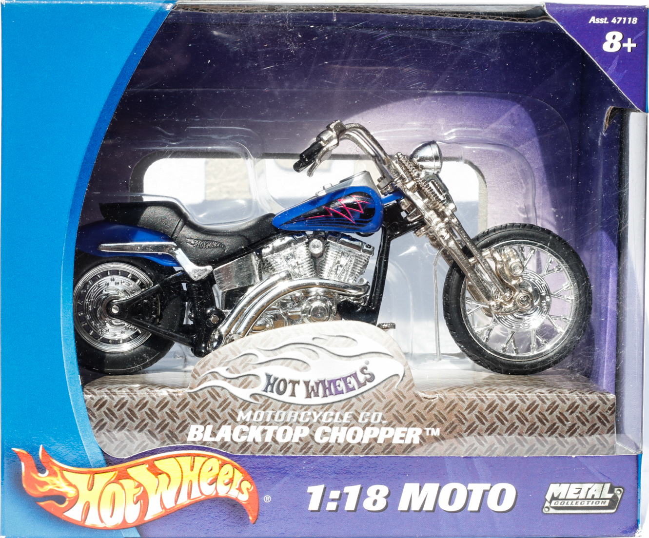 Hot Wheels 1-18 Moto Blacktop Chopper